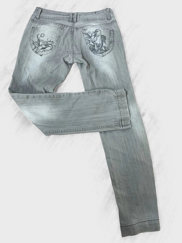 detail view, UBJeans Narrow Straight Leg Pants, vintage Y2K second hand piece, image 4