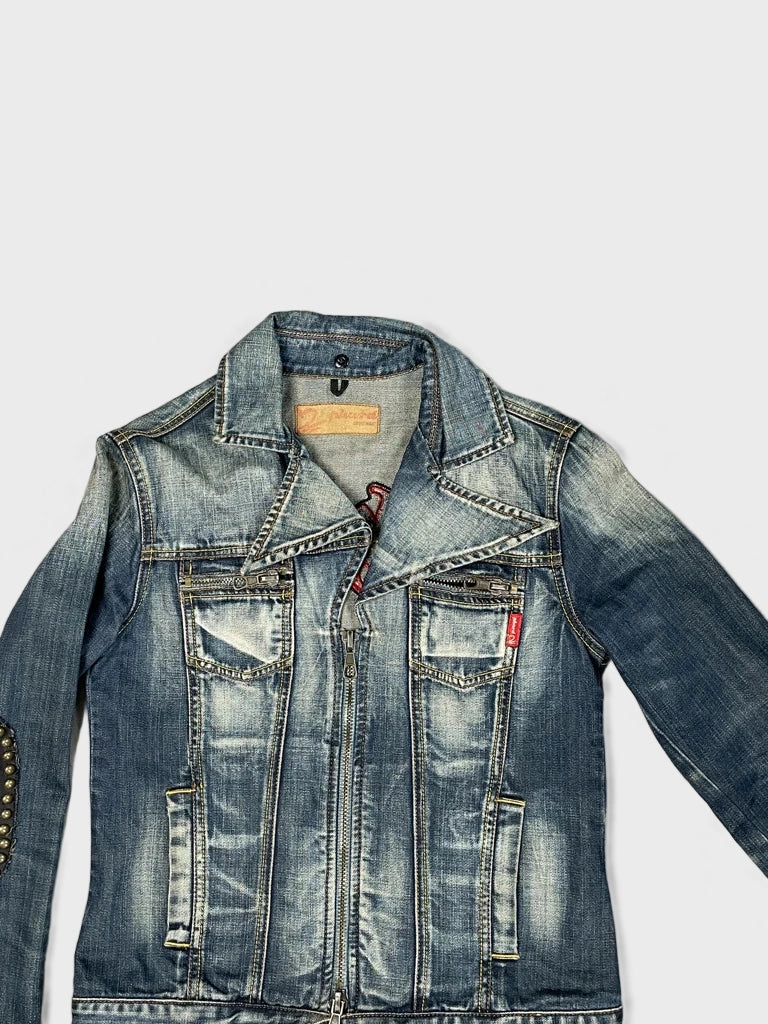 detail view, Phard Jeans Jacket, vintage Y2K second hand piece, image 4