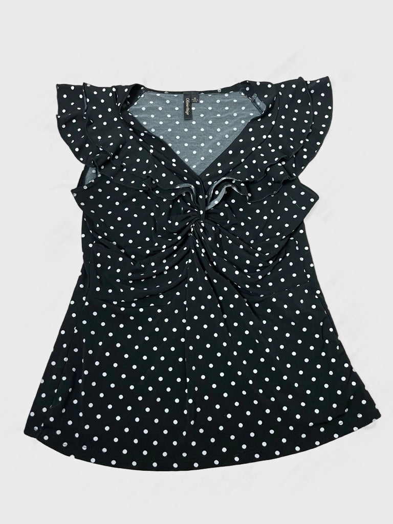 detail view, Olivia Paige Polka Dot Top, vintage Y2K second hand piece, image 6