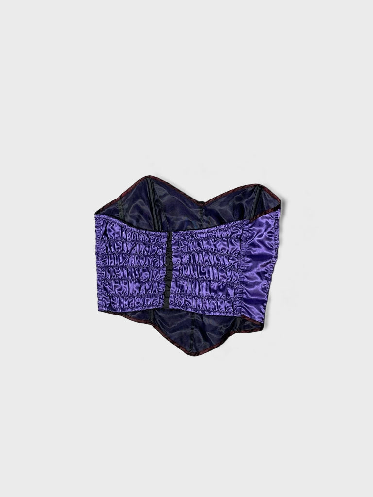 detail view, Purple Corset, vintage Y2K second hand piece, image 5