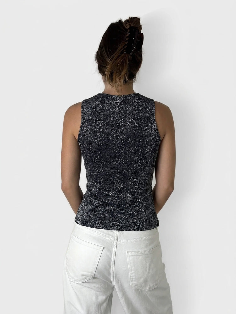 Shimmering Lurex Tank Top (S)