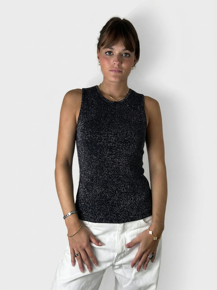 Shimmering Lurex Tank Top (S)