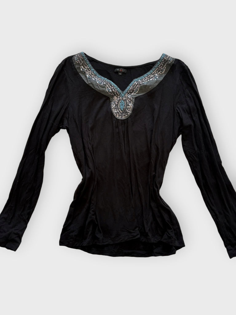 detail view, Gagi Sparkly Party Blouse, vintage Y2K second hand piece, image 6
