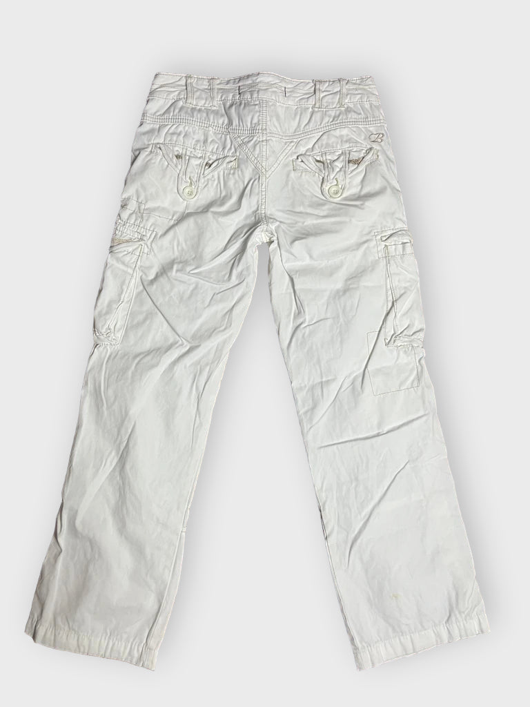 detail view, Blue Collection White Worker Pants, vintage Y2K second hand piece, image 4