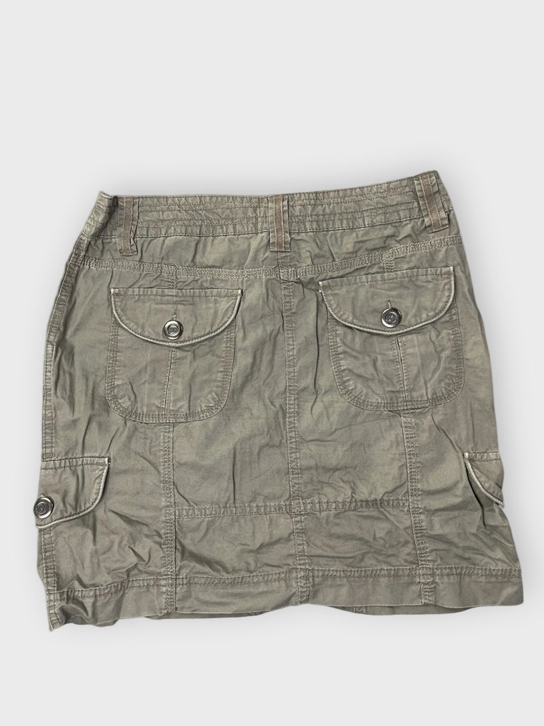 back view, Willi Smith Khaki Chino Skirt, vintage Y2K second hand piece