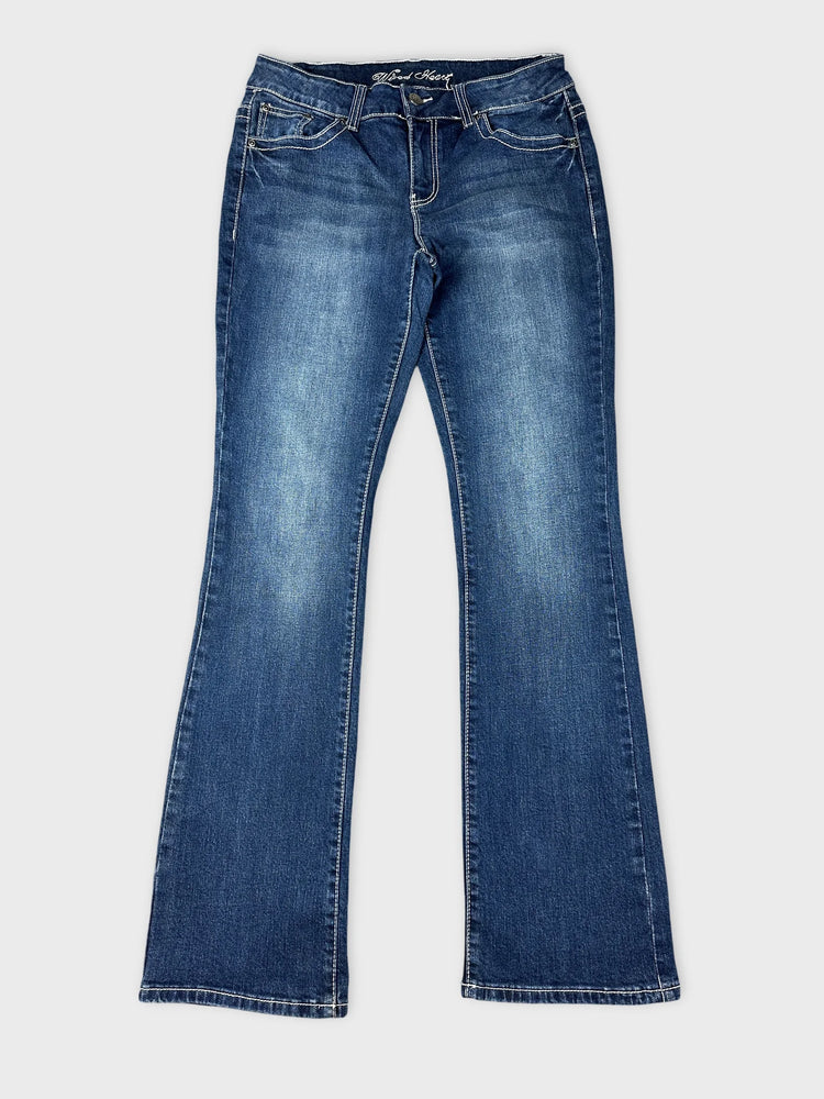 Dark Wash Flared Jeans with Stretch (W31 / L)