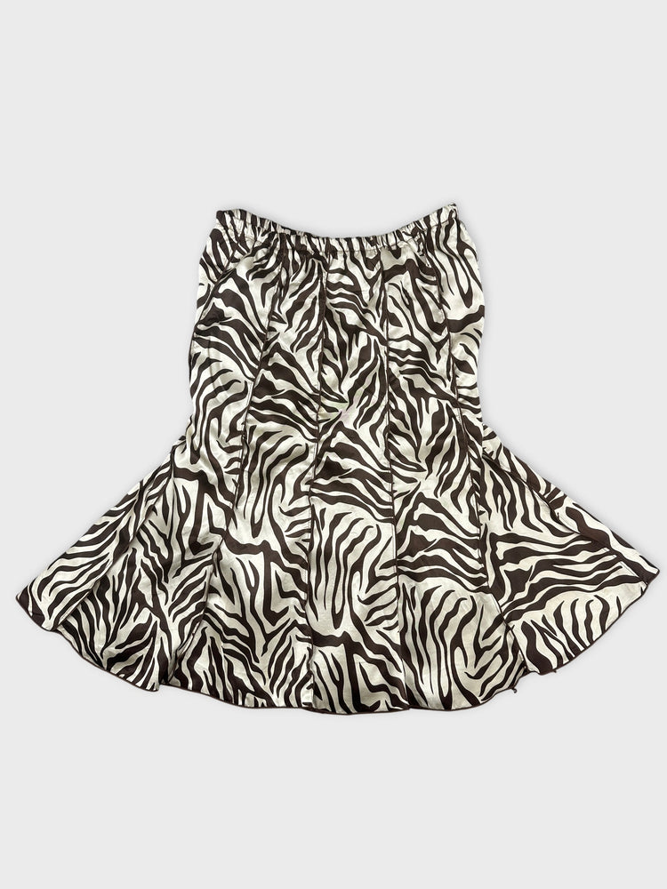 Zebra Print Flowy Skirt for Bold Looks (W27 / S)
