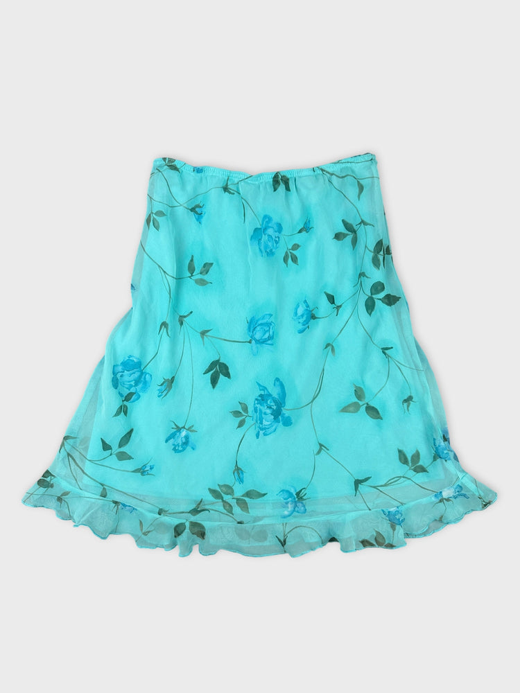 Floral Chiffon Skirt with Ruffles (W27 / S)
