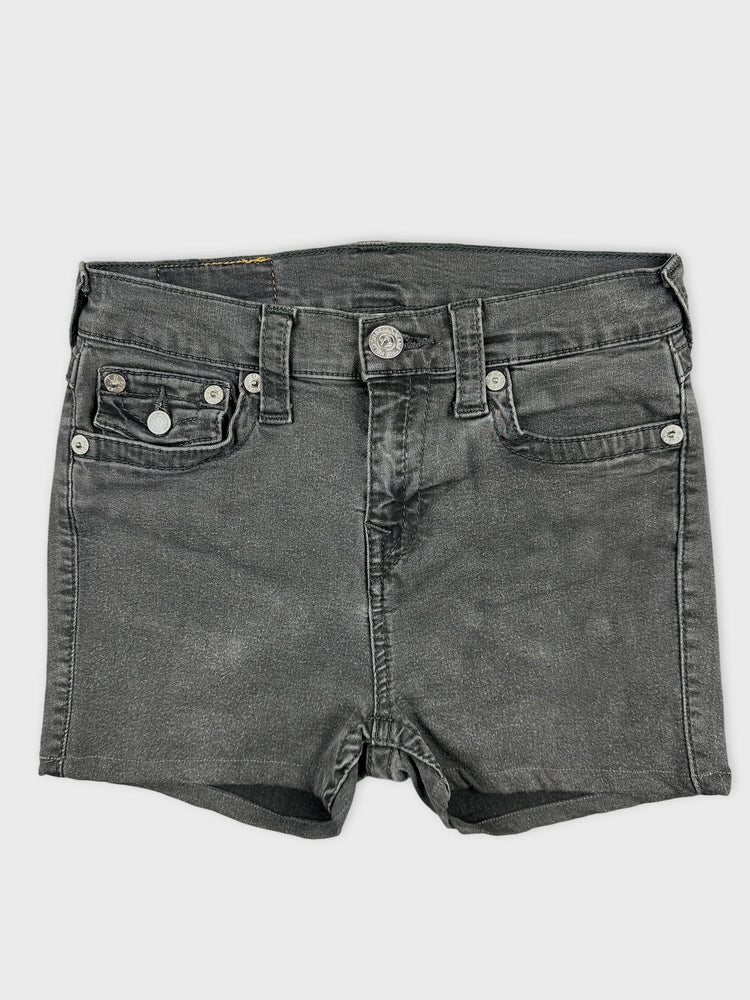 True Religion Edgy Black Denim Shorts (W28 / M)