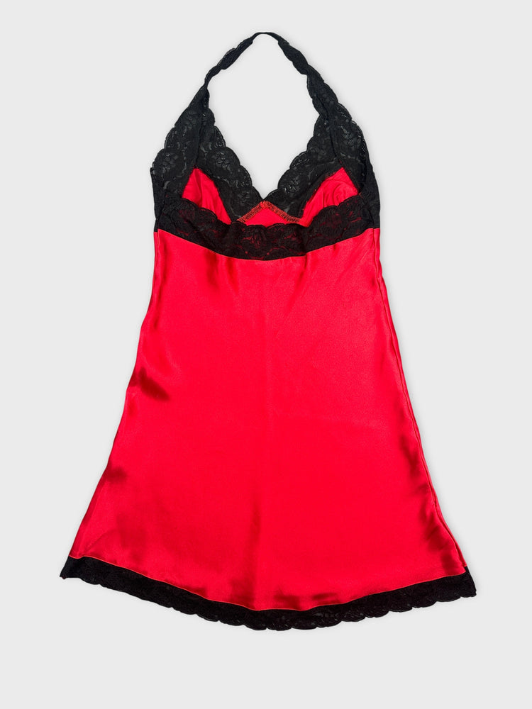 Silk Red Lace Camisole (M)