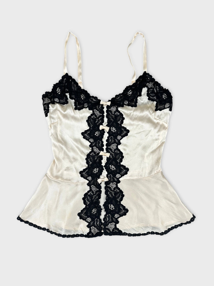 Silk Lace Camisole with Spaghetti Straps (XS)