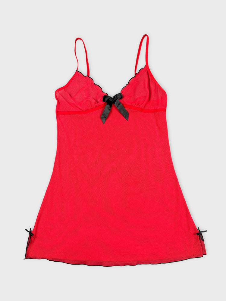 Red Sheer Camisole with Black Details (M)