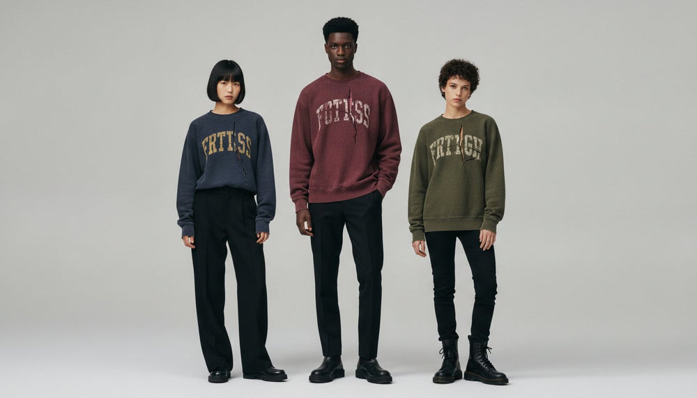 Vintage collegiate sweatshirts: the sustainable rebellion of heavy fleece