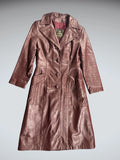 Dan di Mode Burgundy Genuine Leather Coat (M)