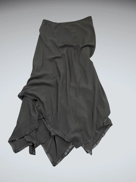 Noir Elegance High Waist Maxi Skirt (S)