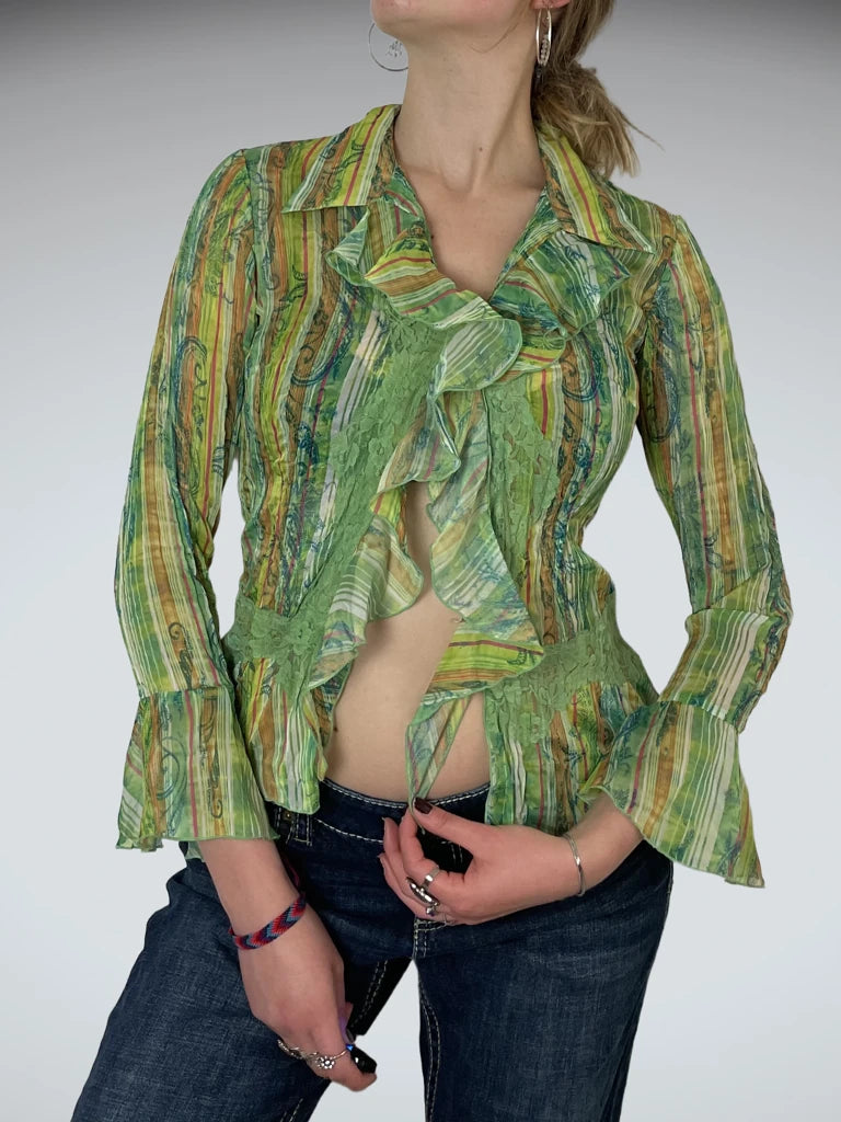 Green blouse