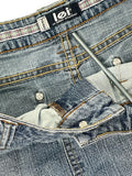 LEI Blue Denim Skirt with Ruffled Hem (L)