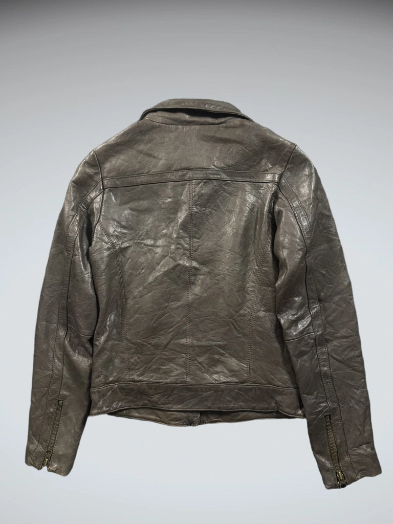 Le Tempe de Paris Washed Brown Grey Jacket (XS)