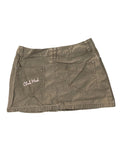 Grey Casual Mini Skirt with Embroidered Logo (XS)