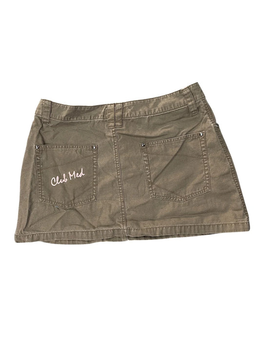 Grey Casual Mini Skirt with Embroidered Logo (XS)