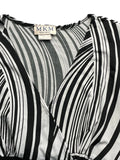 Zebra Print Belted Asymmetric Top (M)