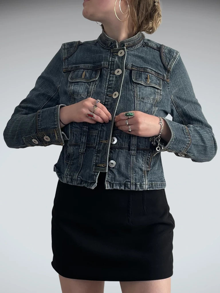 highway boss – cropped jean jacket (M?)