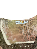 Animal Print & Floral Embellished Tunic Top (M)