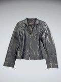 Cosan Blue Genuine Leather Jacket Women (M)