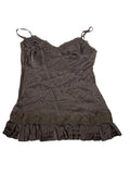 Satin Sin – Dark Brown Camisole (XS)