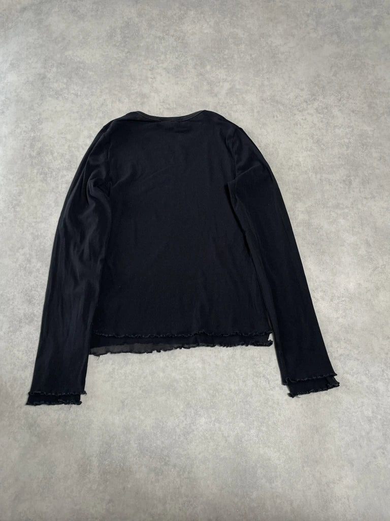 long sleeve black top