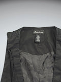 Sleek Black Tailored Retro Vest (L)