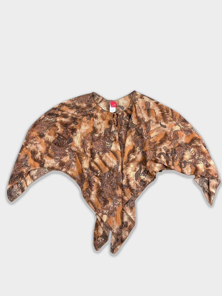 Chiffon Wrap Top mit Paisley-Print (S)