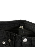 Black Slim-Fit Jeans with Flap Pockets (S)