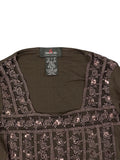 Francais Montreal Brown Ruched Top (S)