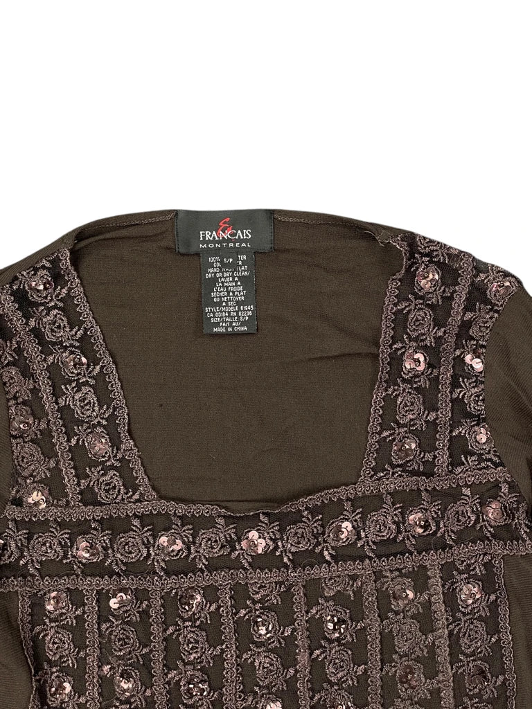 Francais Montreal Brown Ruched Top (S)