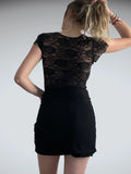 dark romance – mesh floral top (L)