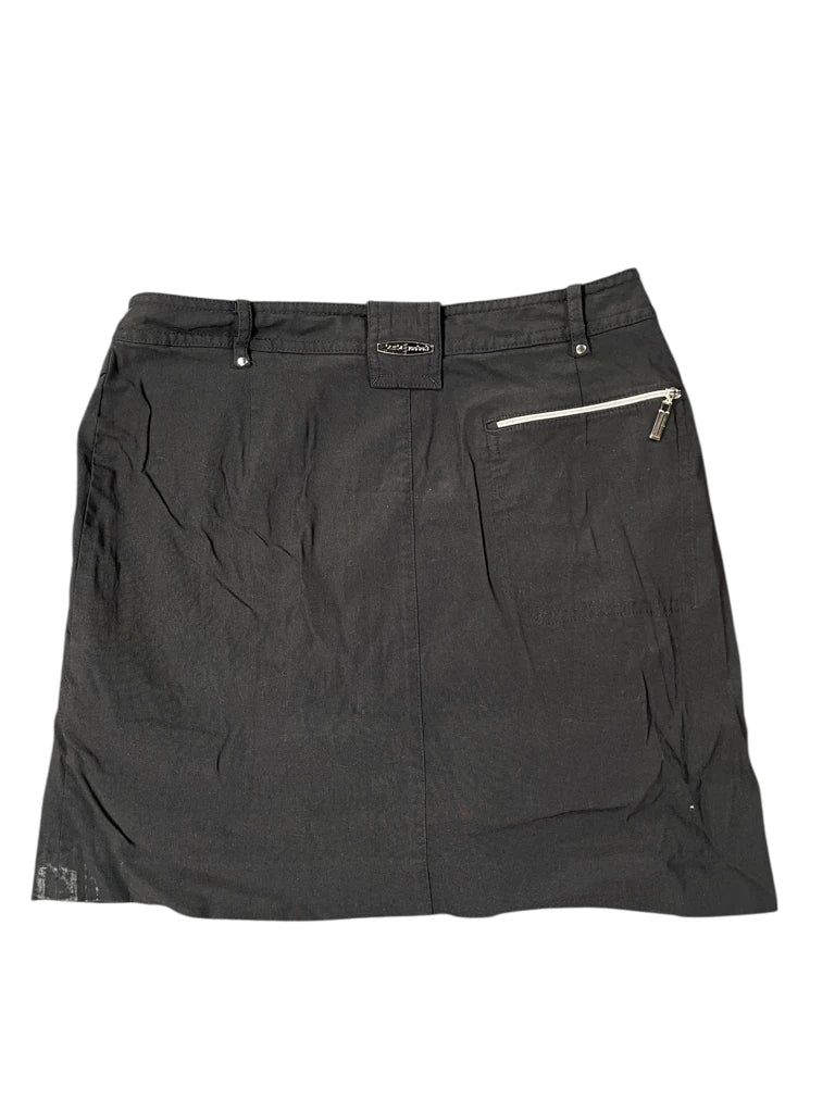 Jamie Sadock Black Zip Detail Skirt (M)