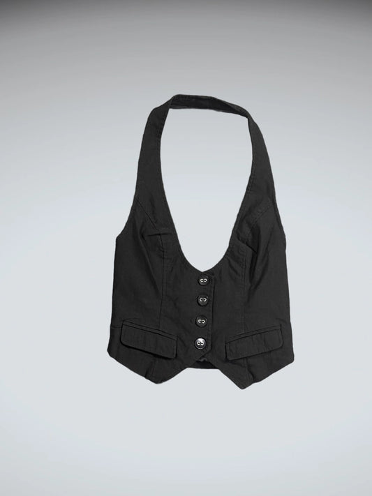 Have & Hove Black Button Front Vest Women (n/a)