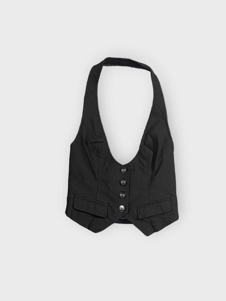 Have & Hove Black Button Front Vest Women (n/a)
