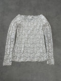 white lace long sleeve top