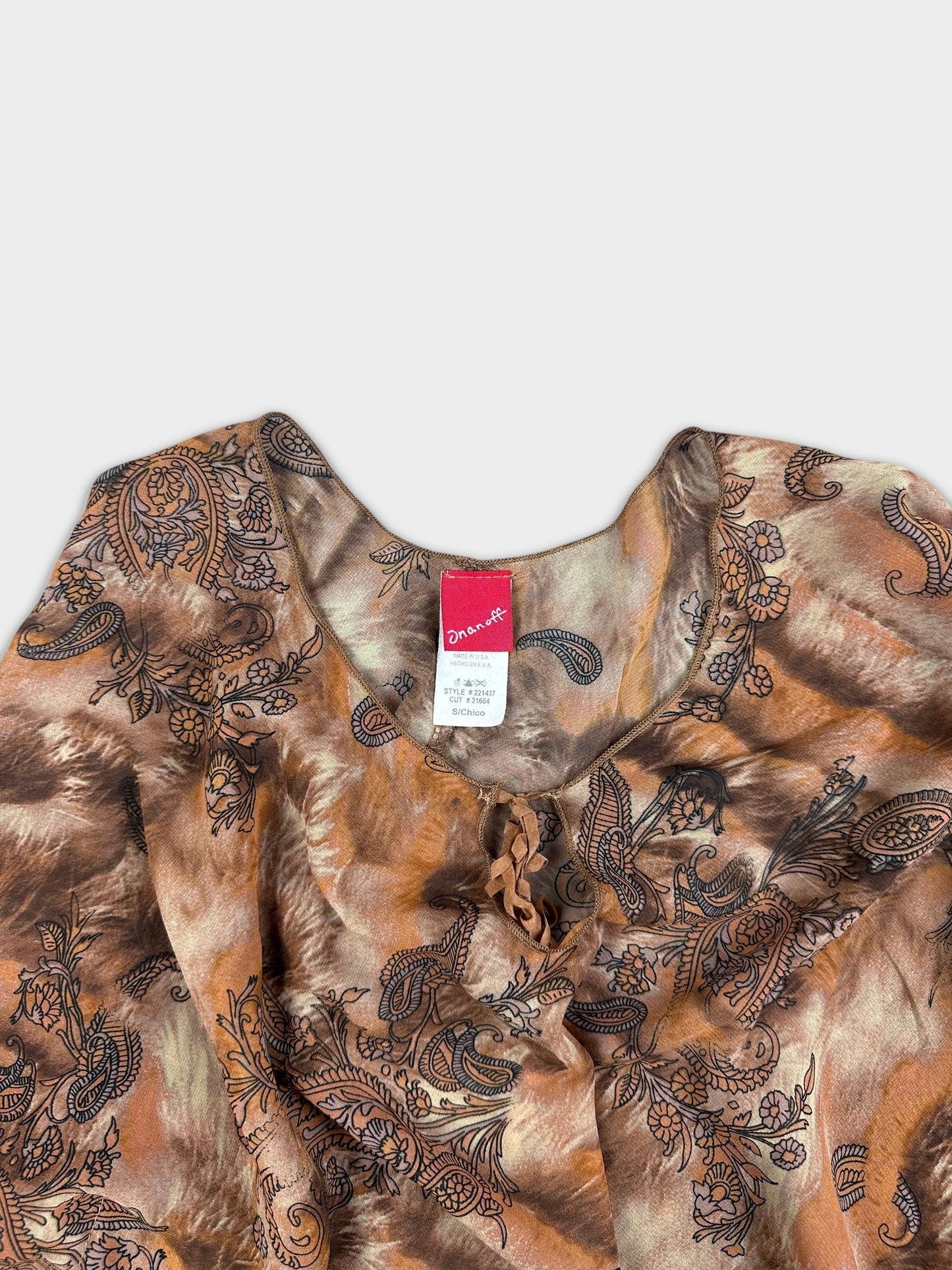 Chiffon Wrap Top mit Paisley-Print (S)