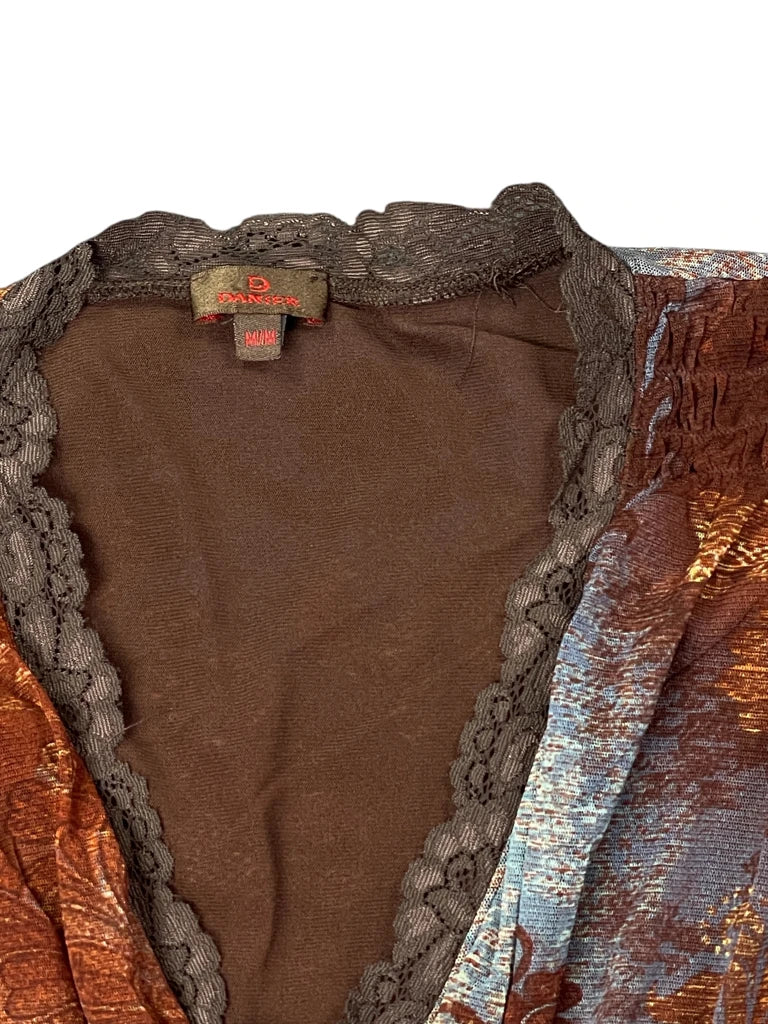 Danier brown V-cut dress top (M)