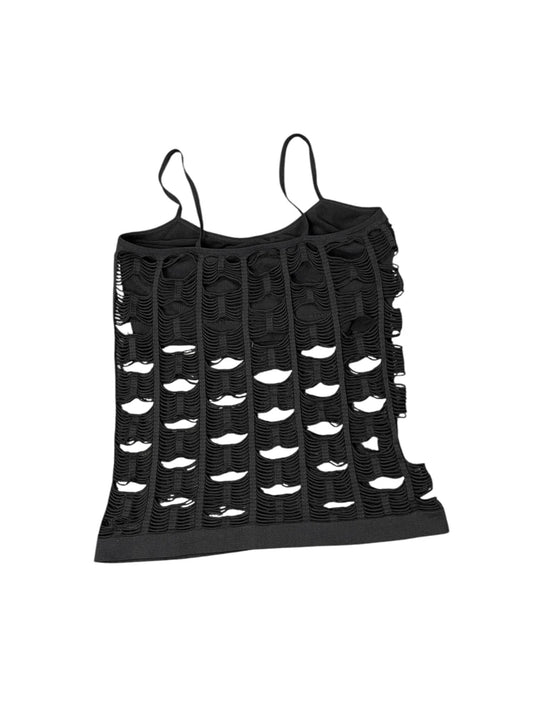 Distressed Black Sheer Vintage Top (M)