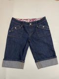 Dark Wash Denim Capri Pants Cuff Detail D&G Vintage (M)