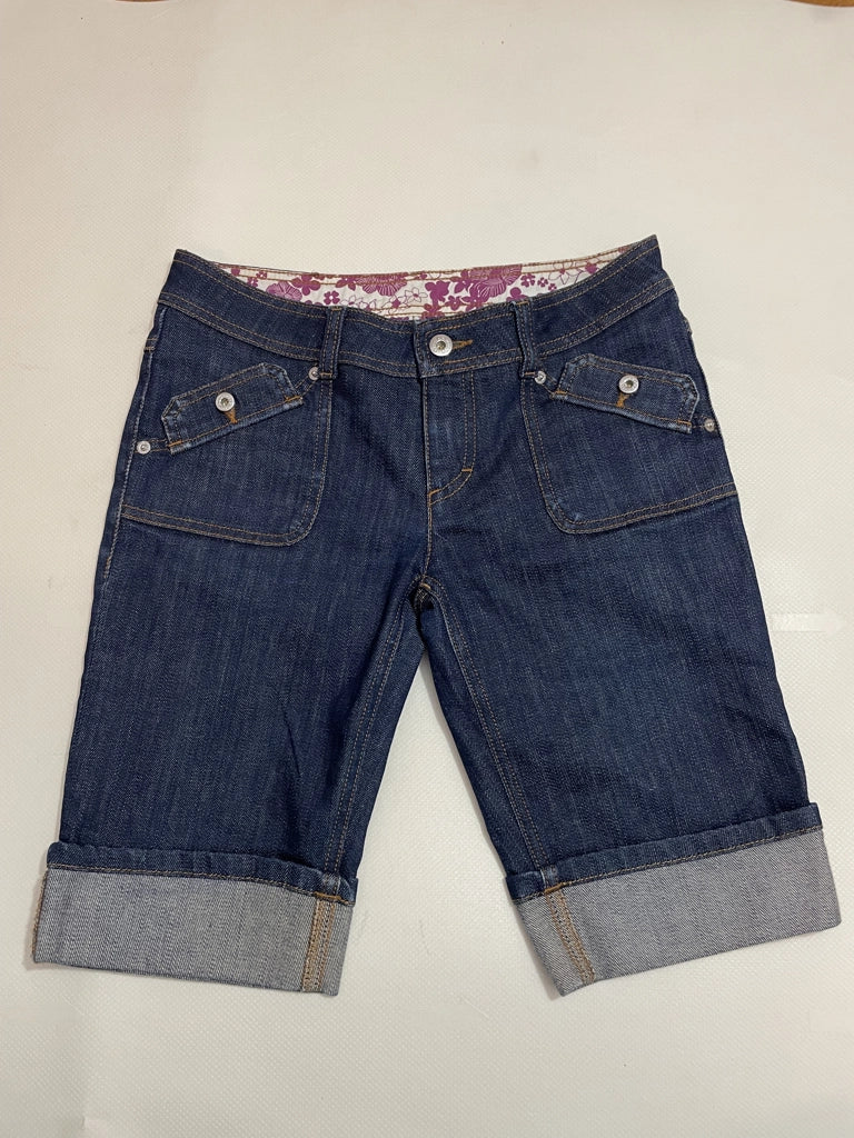 Dark Wash Denim Capri Pants Cuff Detail D&G Vintage (M)
