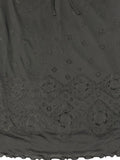 QQ Fashion Embroidered Black Skirt (S)