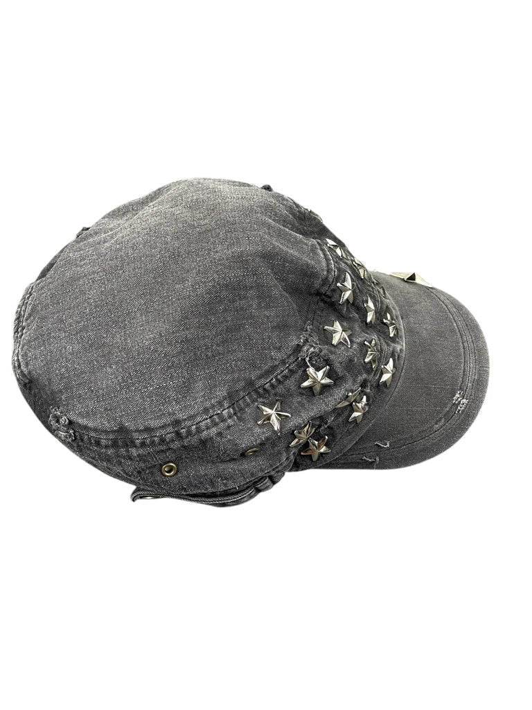 Grey Star Embellished Military Cap (ONESIZE)