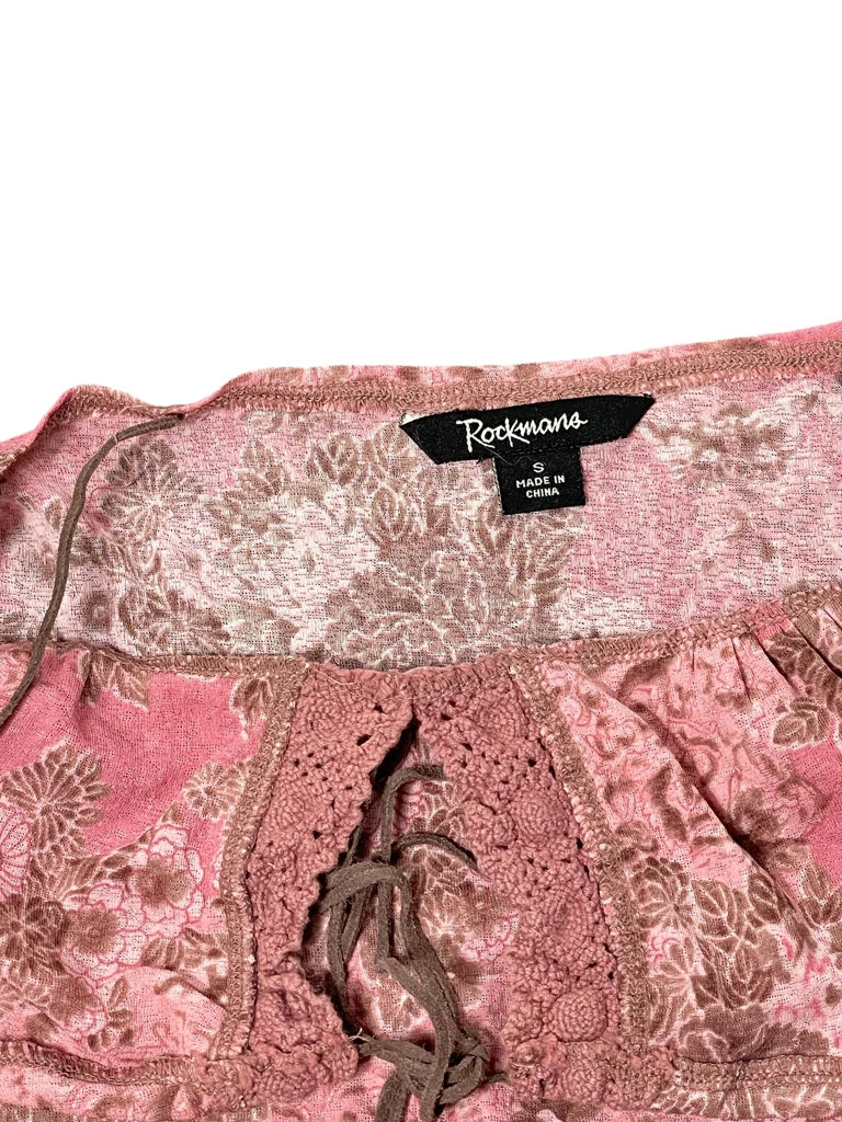 Pink Floral Lace Camisole (S)