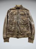 Review Brown Vintage Leather Jacket (L)