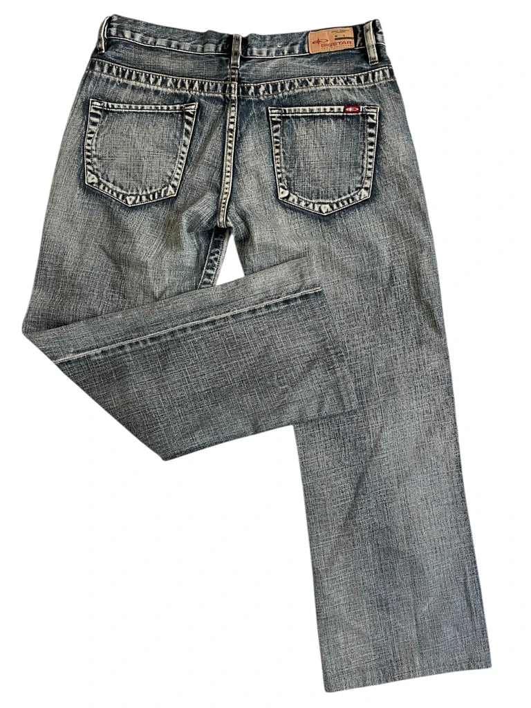 raw moves – straight grey jeans (L)